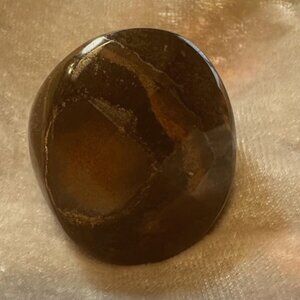 Tiger Eye Faceted Surface Nature Gemstone Ring